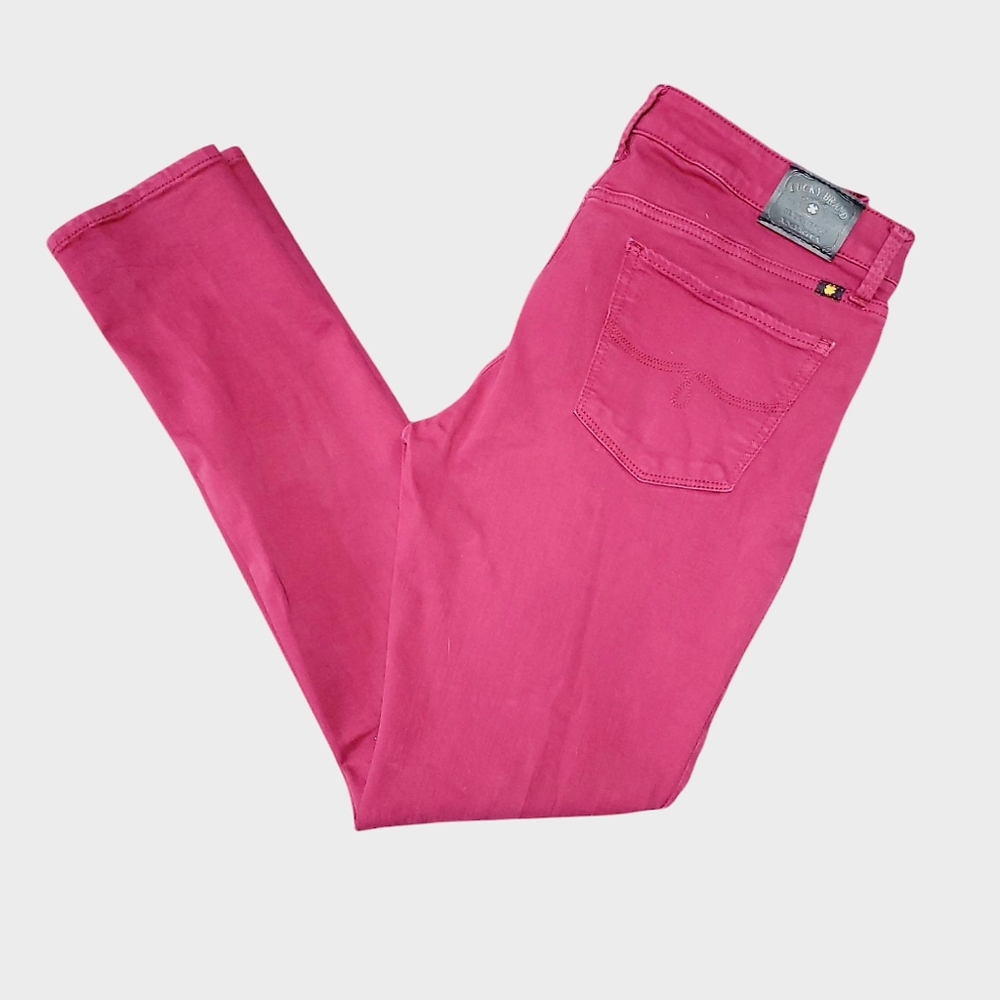 Women's Lucky Brand Lolita Skinny Jeans Magenta Size 8/29 R - Picture 2 of 9